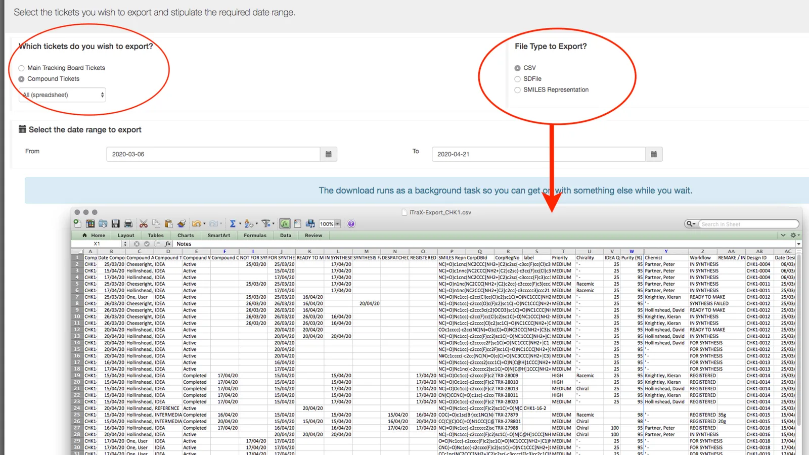 Export data for KPI analysis with Torx